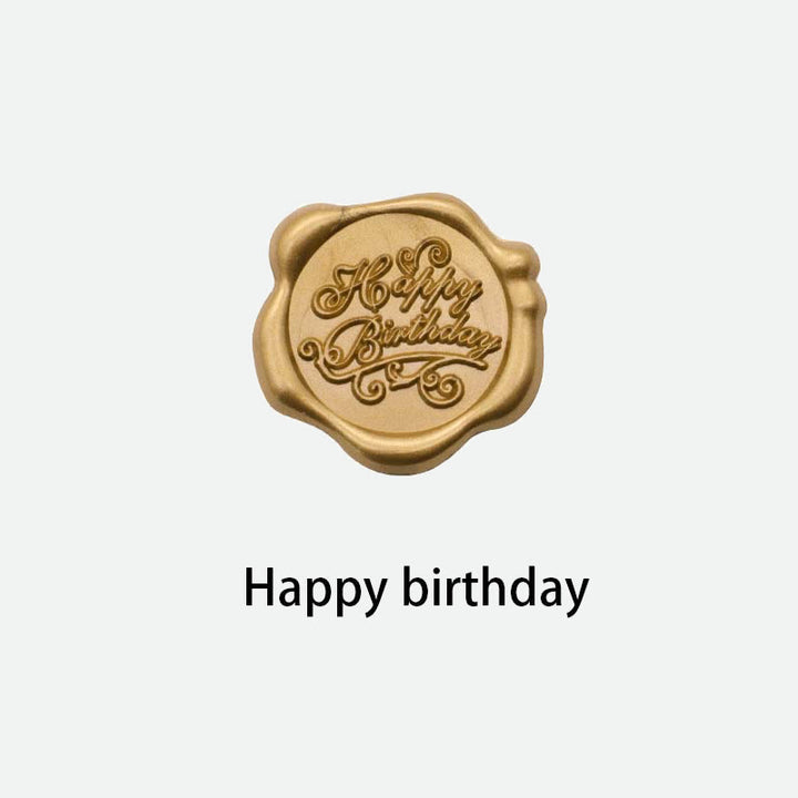 10pcs Happy Birthday Wax Seal Stamp Sticker For Envelope