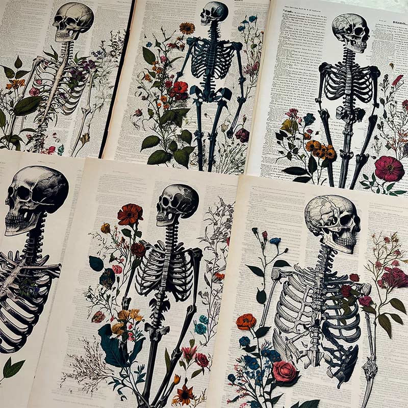 Dark Anatomy Series Paper Set Decorative Journaling Paper