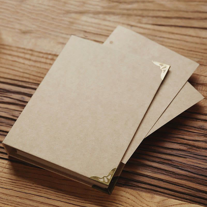 Plain Kraft Loose-leaf Notebook Refillable Journal