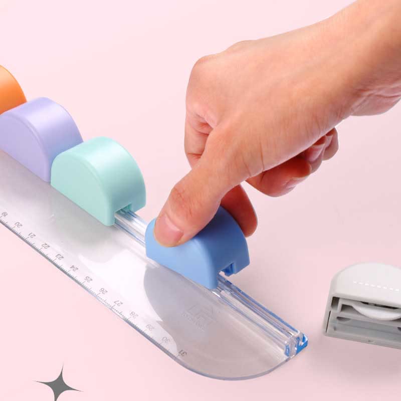 Paper Cutter Cutting Mat Paper Trimmer with 7 Type of Cutting Blade Portable Scrapbooking Tool with Side Ruler