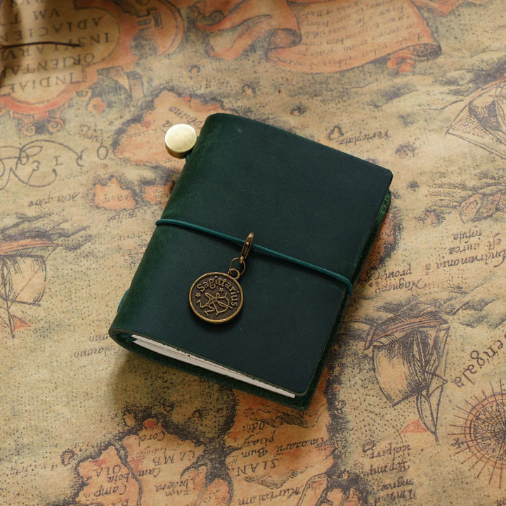 Mini Classic Leather Cover Notebook For Travel Daily Record