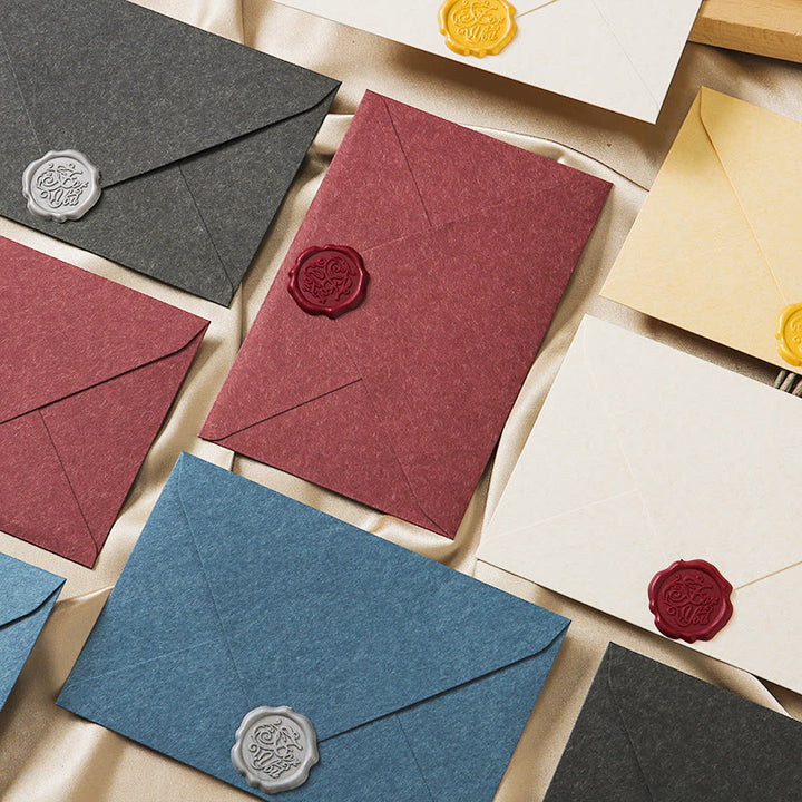 Plain Color Paper Envelopes With Seal Sticker For Mail Letter