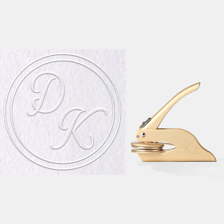 Custom Initials Wedding Embosser Stamp Monogram Stamp