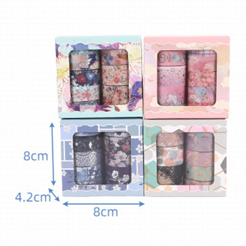 9 rolls Set Floral Series Washi Tape Decorative Scrapbook Tape