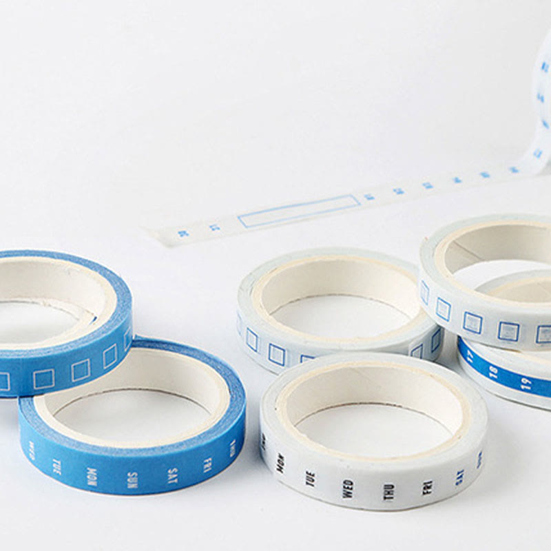 4 Rolls Set Time Planning Washi Tape Decorative Scrapbook Tape