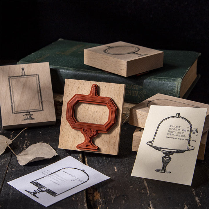 8 Styles Explorer Specimen Wooden Stamps For Card Making