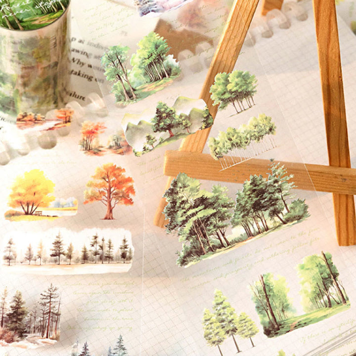 Small Forest Series PET Tape Decorative Scrapbook Tape