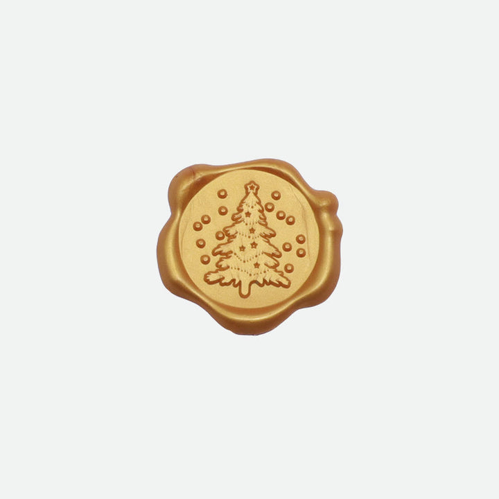 10pcs Christmas Tree Wax Seal Stamp Sticker For Envelope