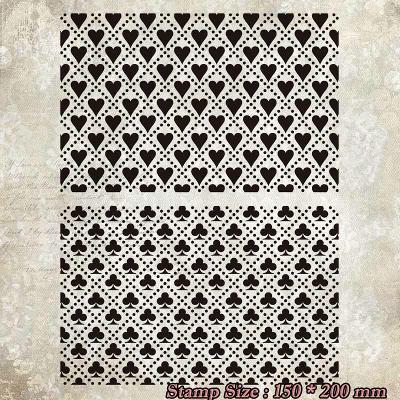 Retro Clear Stamps Queen Of Hearts Silicone Seal Rubber Stamps