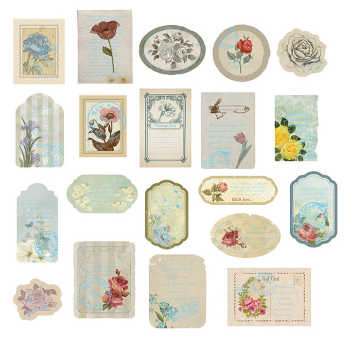 Vintage Exhibition Hall Series Sticker For DIY Journal Decor