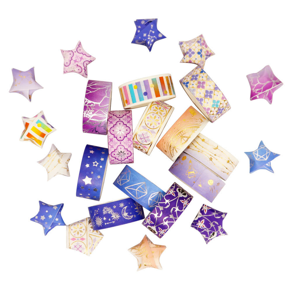 12 Rolls Starry Night Series Washi Tape Set Scrapbook Tape