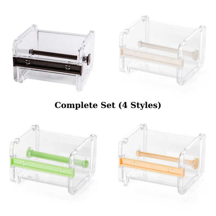 Washi Tapes Cutter Practical Desktop Transparent Plastic Tape Dispenser