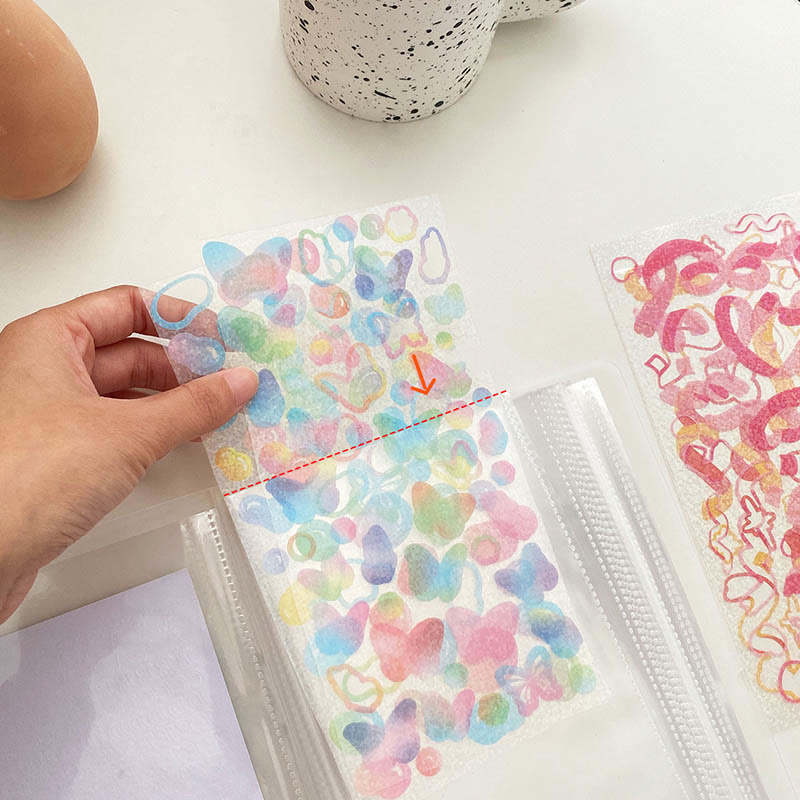 Transparent Sticker Collecting Album 100 Sheet Reusable Sticker Storage Book Stickers Organizer