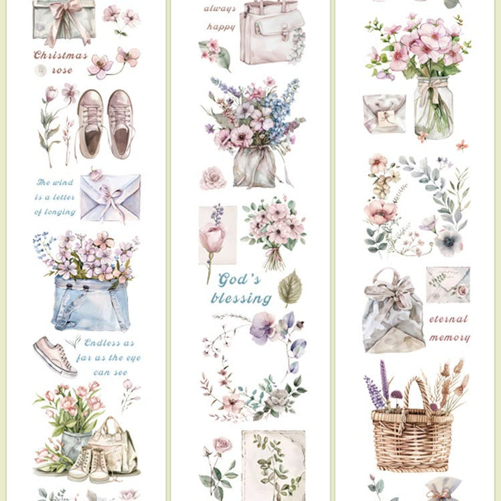 Flower Figure Series PET Washi  Tape Decorative Scrapbook Tape