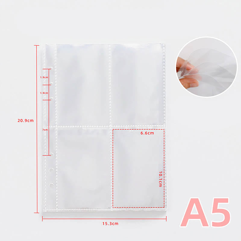 A5 Clear Transparent Cover Photo Album With Loose Leaf Binder