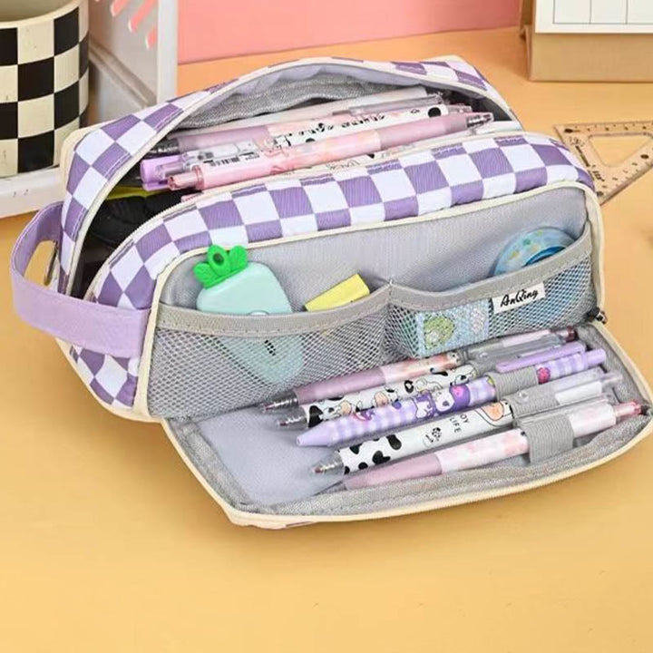 Bright Color Stationery Bag Multifunctional Pencil Case For Kids