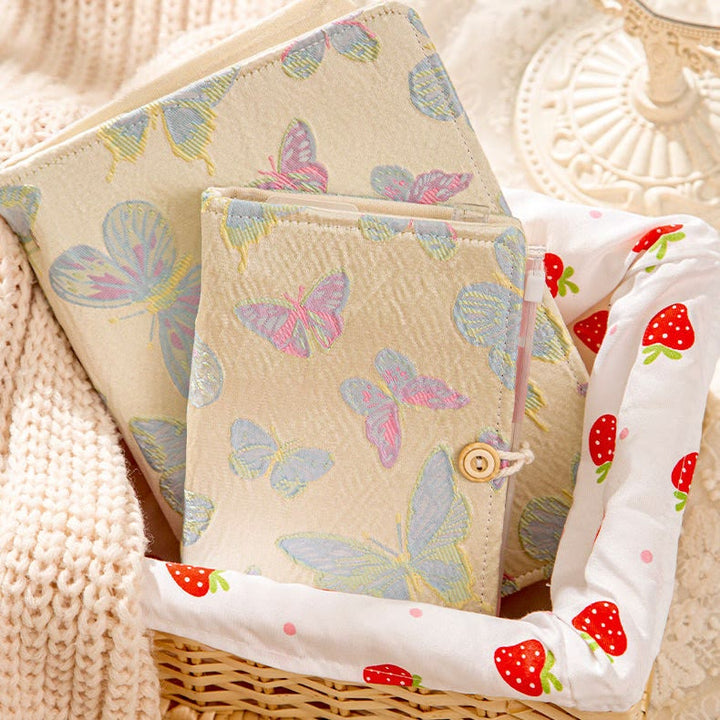 A5/ A6 Warbler Butterfly Cloth Cover Notebook For DIY Daily Record