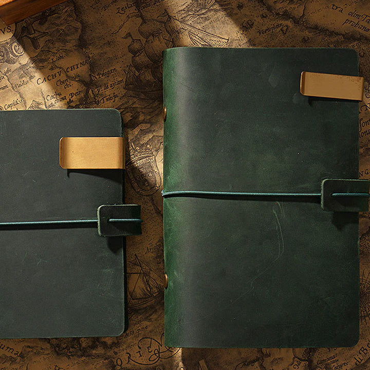 A5/ A6/ A7 Genuine Leather Cover Notebook For Daily Record