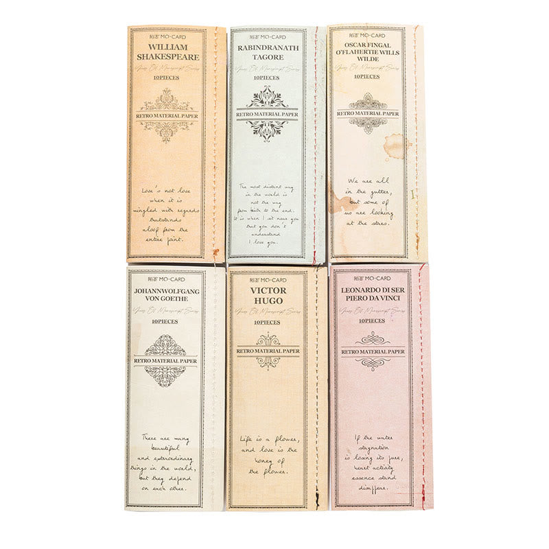 Years Of Manuscript Series Paper Set Decorative Journaling Backing Paper