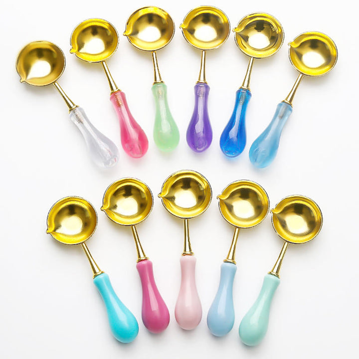 Bubble Macaron Color Melting Spoon For Sealing Stamp