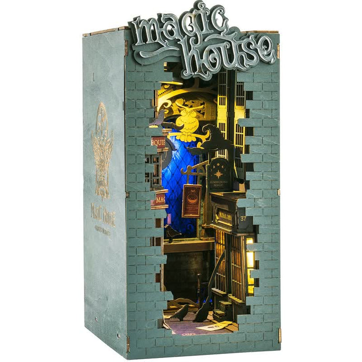 Magic House DIY Book Nook Miniature Kit 3D Wooden Puzzle for Decoration