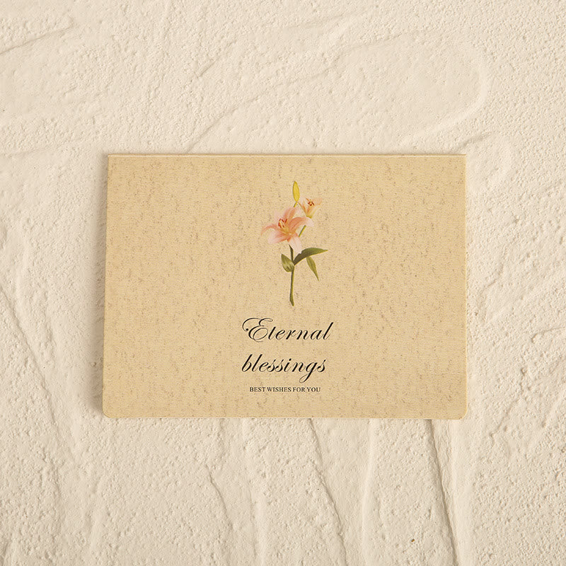 Flower Greeting Card With Envelopes For Mail Letter