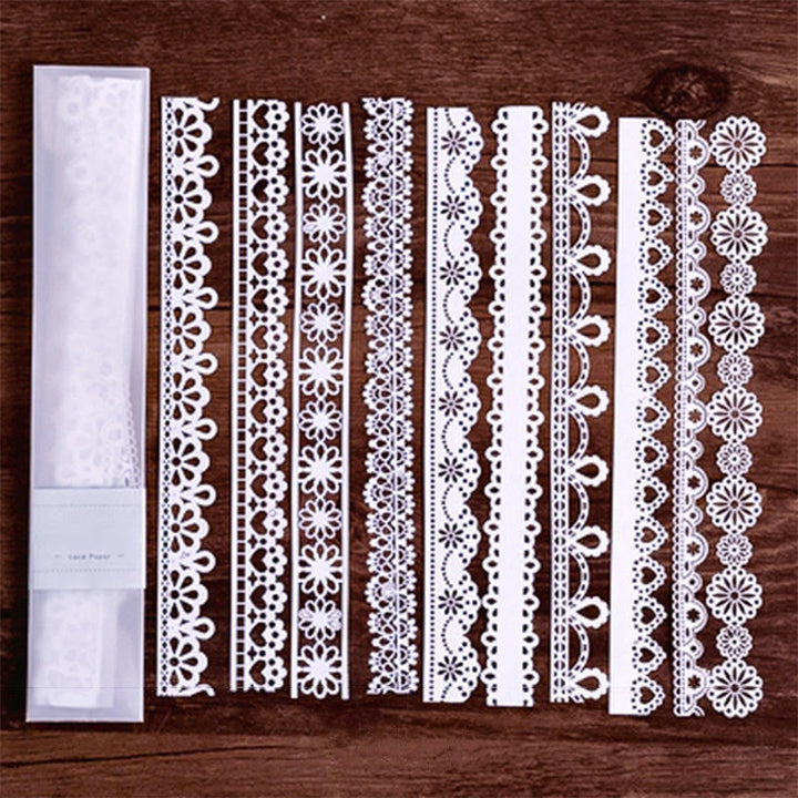 Vintage Paper Set Lace Scrapbook Journaling Backing Paper