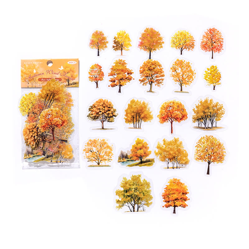 Trees Nature Book Series Sticker For DIY Journal Decor