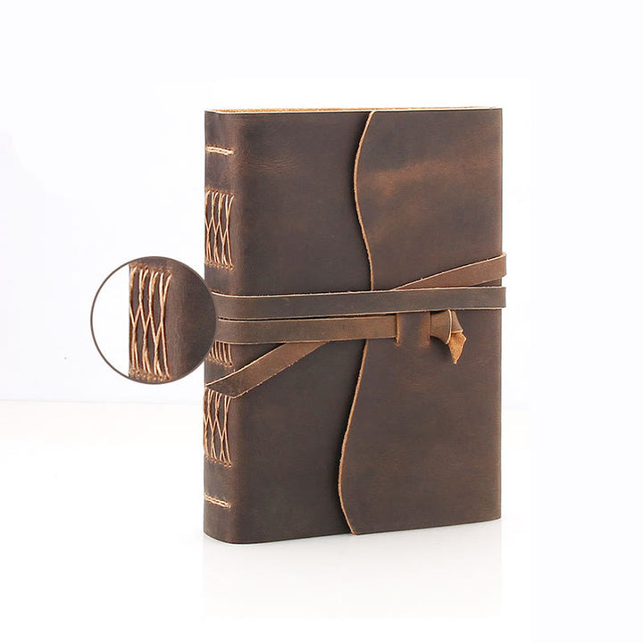 Retro Softcover Leather Journal 320 Pages Handmade Notebook