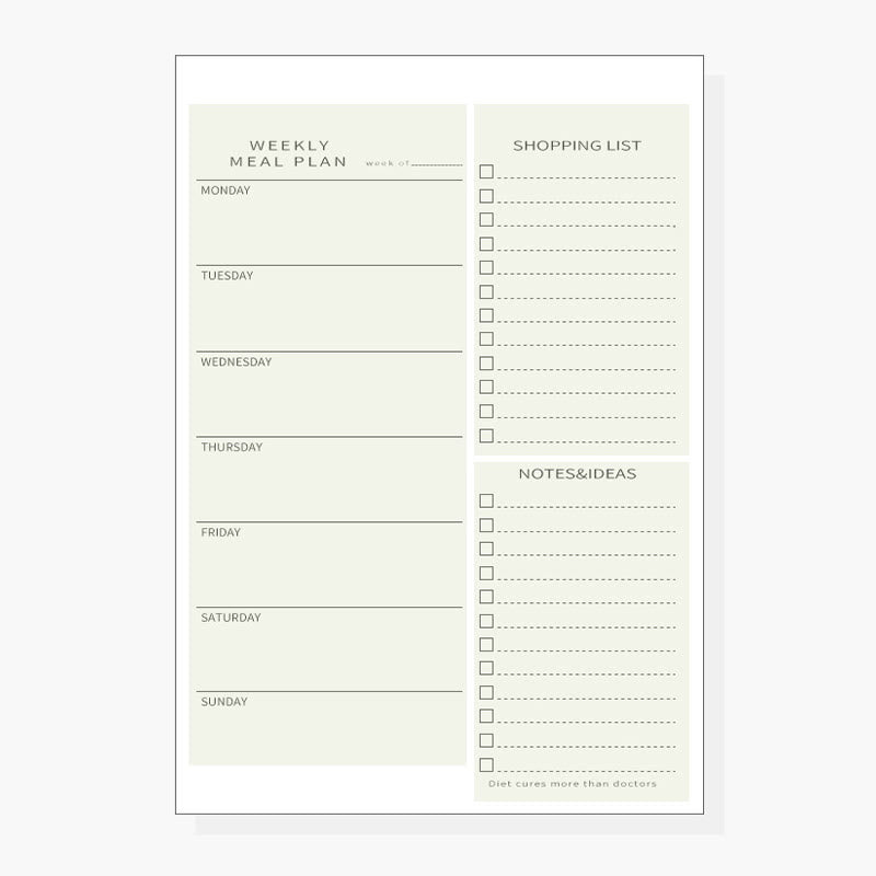 A5/b5 Magnetic Removable Paper Weekly Plan To Do List