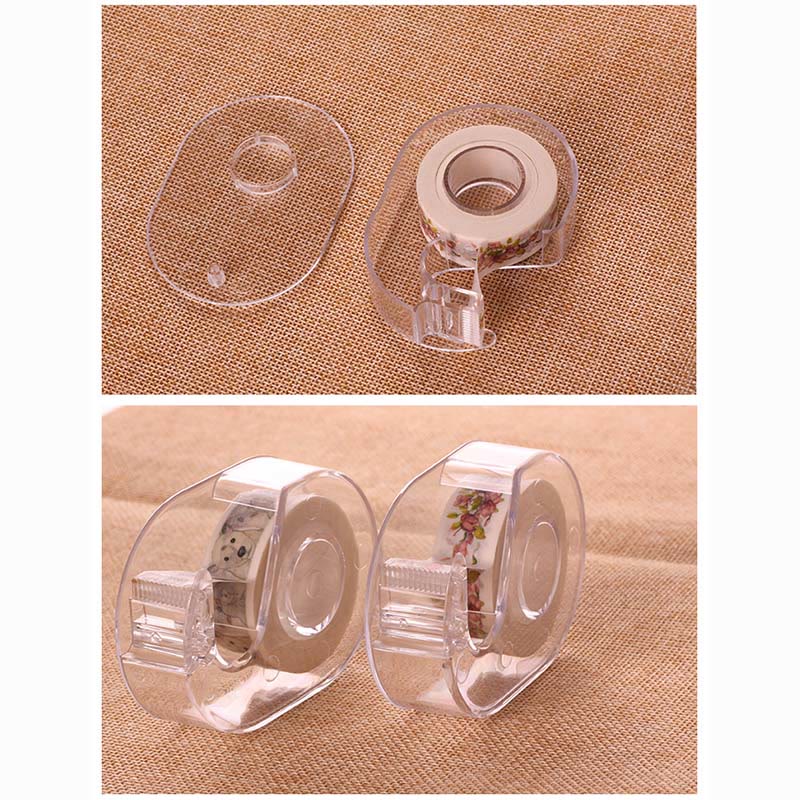 1.5cm Washi Tapes Cutter Practical Transparent Plastic Tape Dispenser