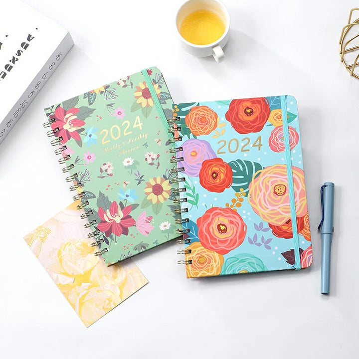 A5 Flowers Cover Notebook For Daily Record Student Gift