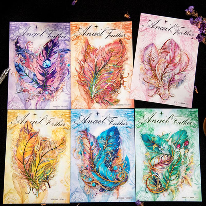 The Angel Feather Series Sticker For DIY Journal Decor