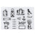 FREE TODAY: Clear Silicone Stamps Plants Animals Number & Alphabet Pattern Rubber Stamps