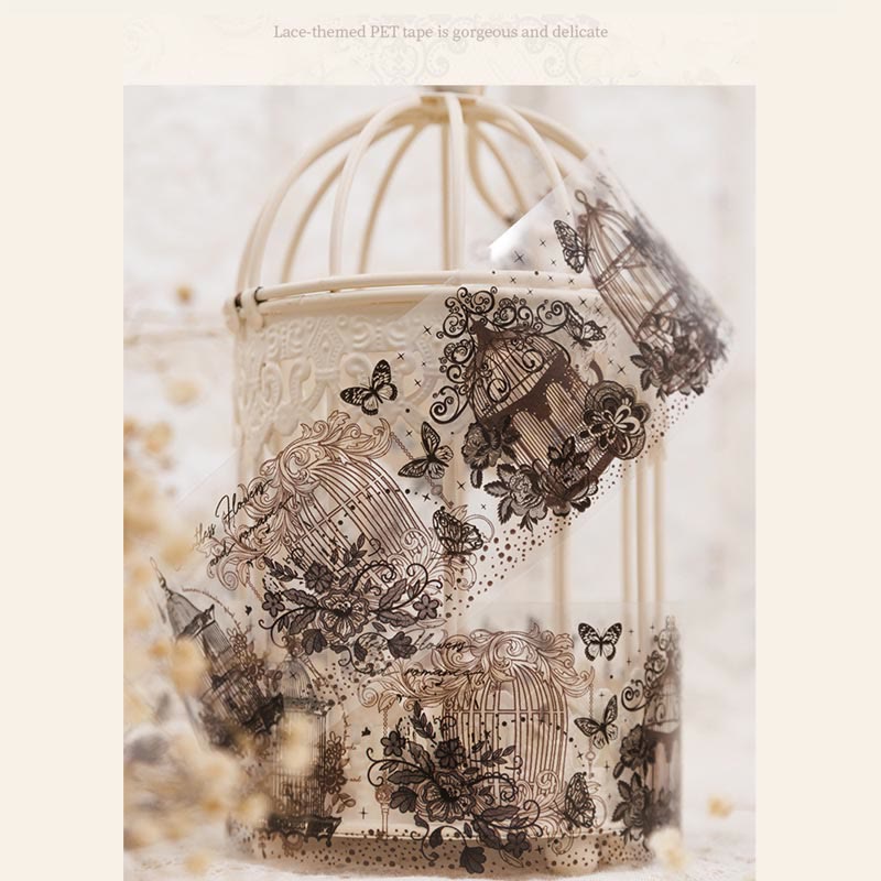 FREE TODAY: The Dream of Lace Series Vintage PET Tape Transparent Adhesive Sticker Roll