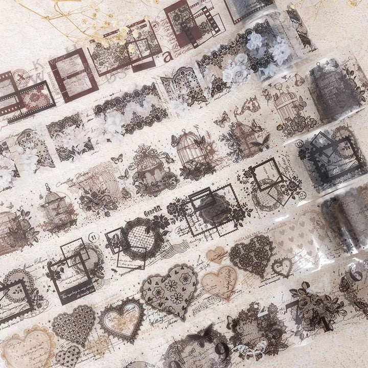 FREE TODAY: The Dream of Lace Series Vintage PET Tape Transparent Adhesive Sticker Roll