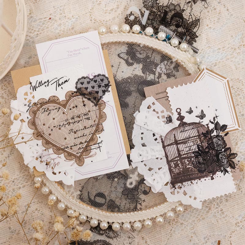 FREE TODAY: The Dream of Lace Series Vintage PET Tape Transparent Adhesive Sticker Roll