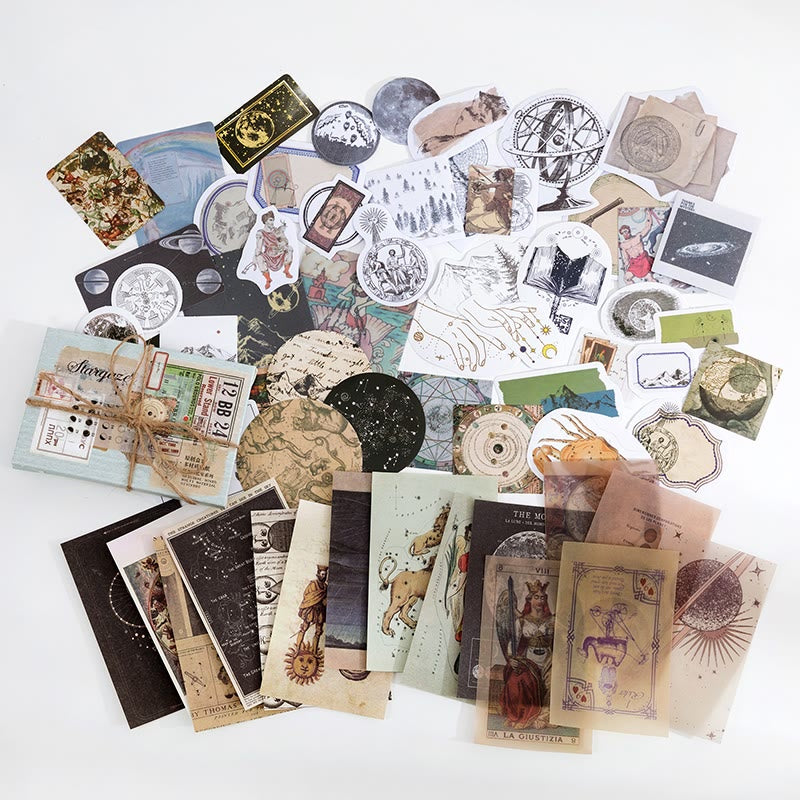 Vintage Memory Room Sticker Set Decorative Backing Paper