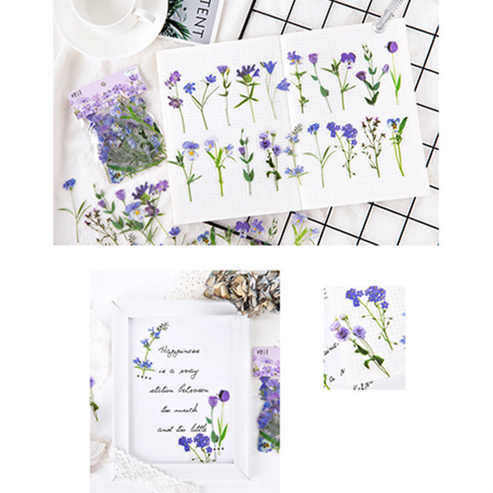 FREE TODAY: Romatic Sea of Flowers Series PET Stickers DIY Journal Sticker Pack