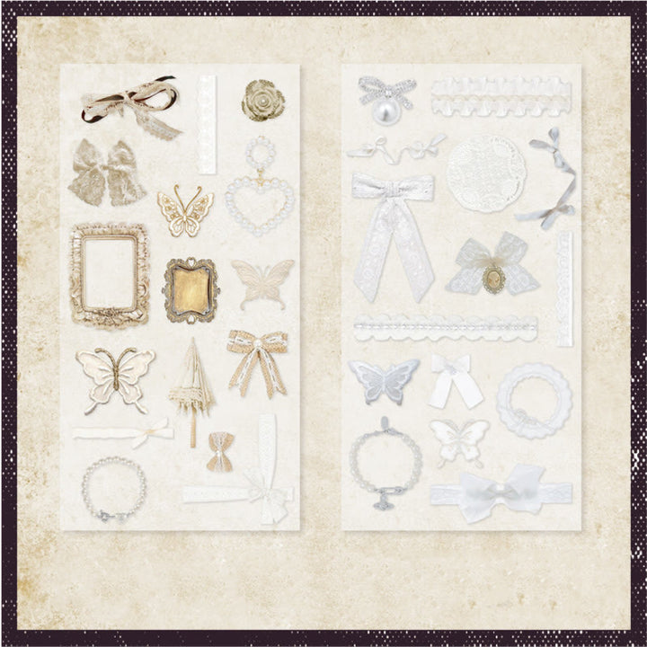 FREE TODAY: Vintage Jewelry Series Old Items PET Stickers 2 Sheets