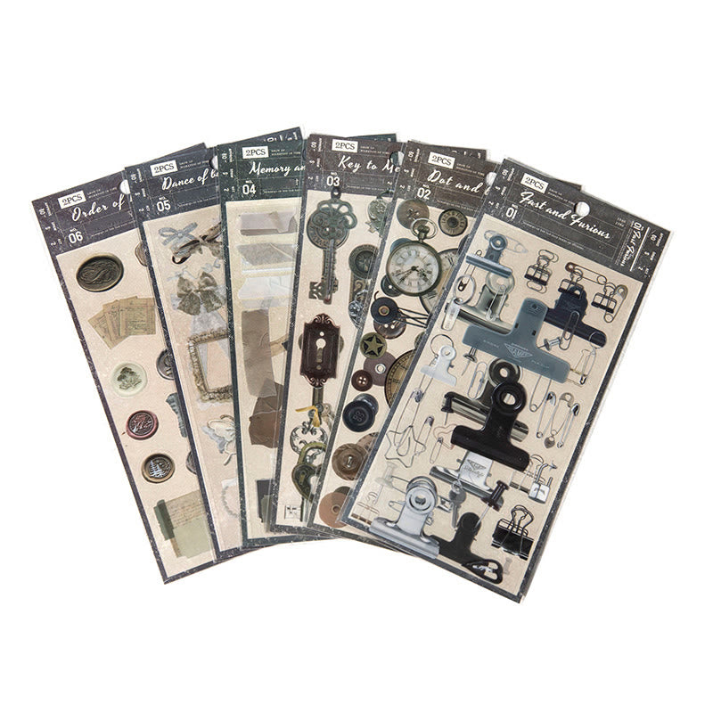 FREE TODAY: Vintage Jewelry Series Old Items PET Stickers 2 Sheets