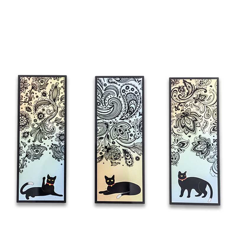 Helia's Daily Routine Black Lucky Cat PET Bookmark