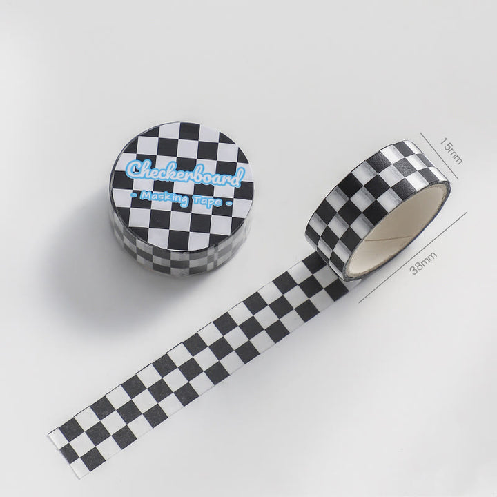 Checkerboard Series Decorative Paper Tape Retro DIY Scrapbook Decor