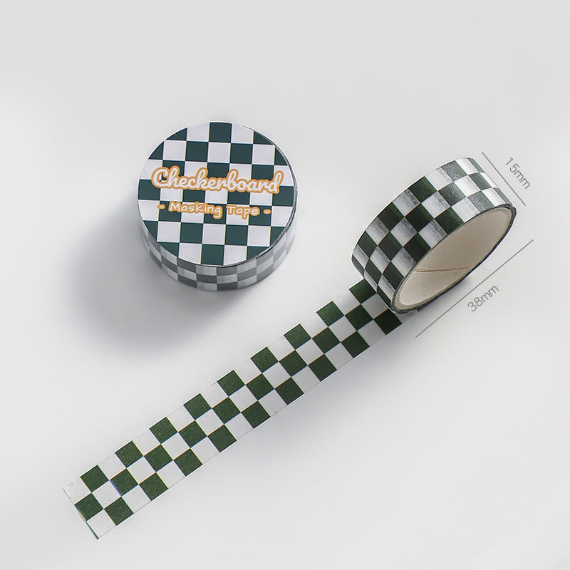 Checkerboard Series Decorative Paper Tape Retro DIY Scrapbook Decor