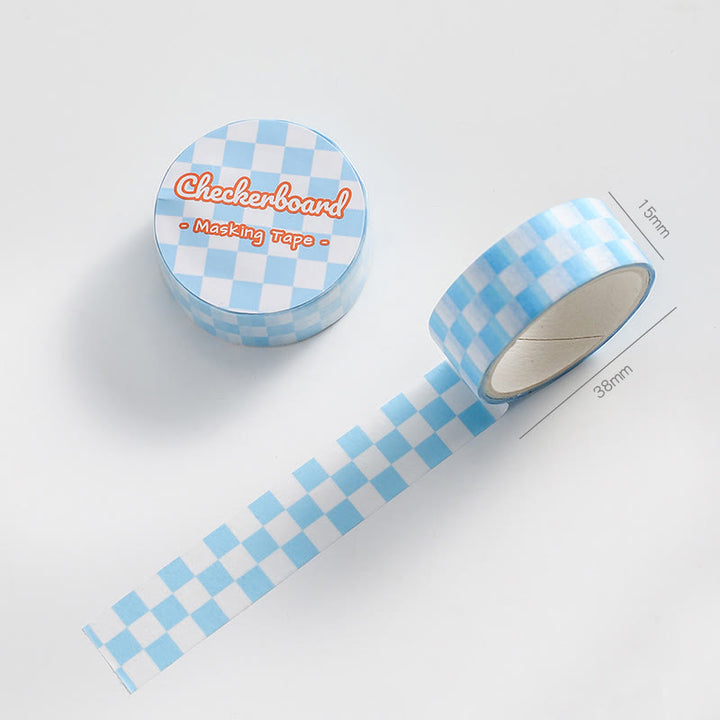 Checkerboard Series Decorative Paper Tape Retro DIY Scrapbook Decor