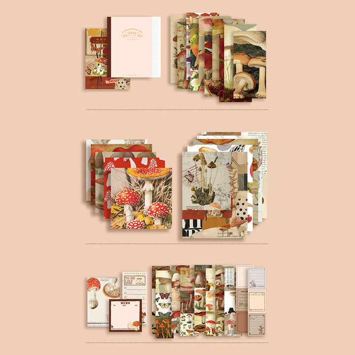 Retro Art Mail Series Paper Sticker Crafts Journal Gift Set