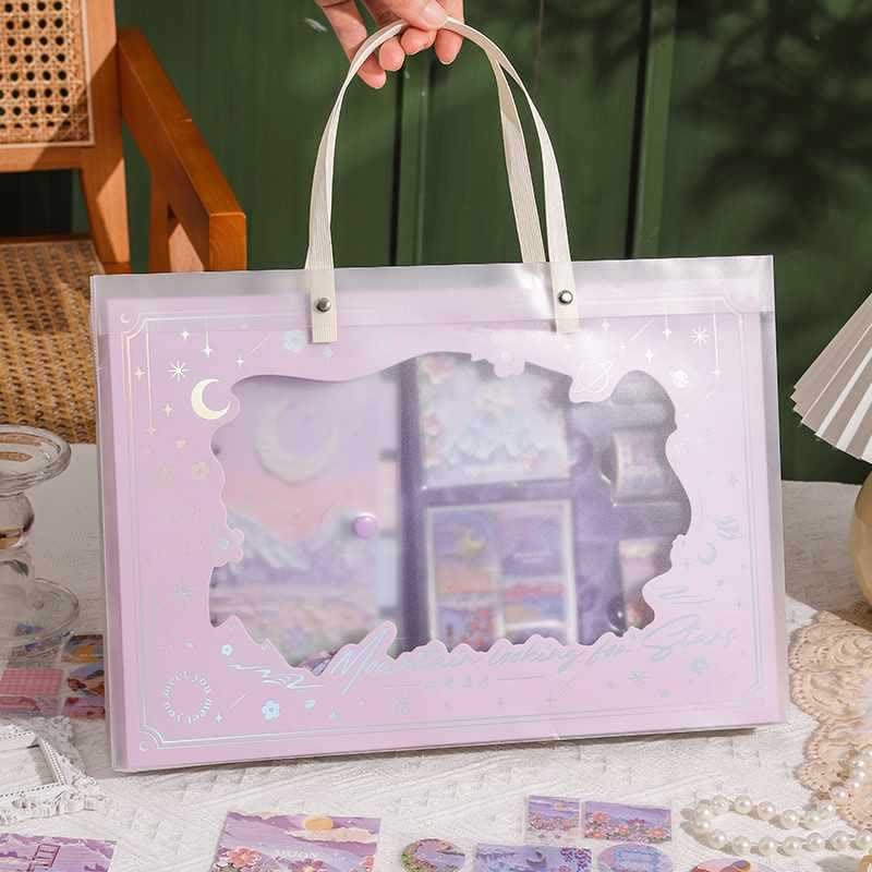 Romantic Oil Painting Paper Sticker Crafts Journal Gift Set