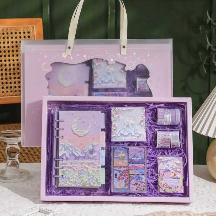 Romantic Oil Painting Paper Sticker Crafts Journal Gift Set