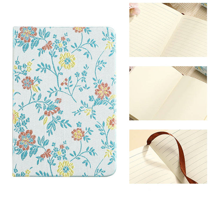 A6 Floral Cloth Cover Notebook For DIY Daily Record