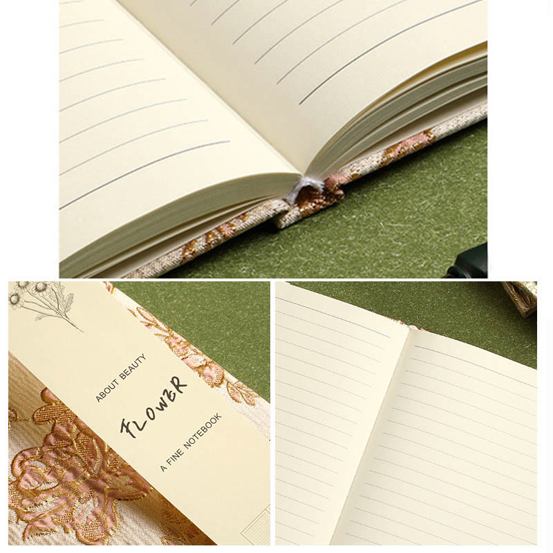 A5 Plum Blossom Cloth Cover Notebook For Daily Record